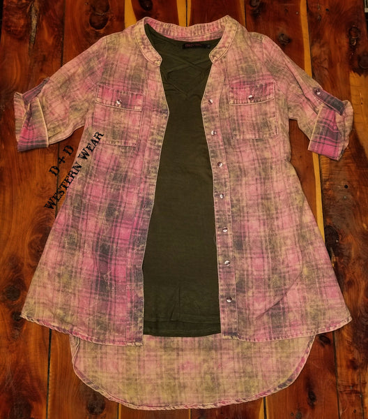 DOLLY PINK PLAID TUNIC