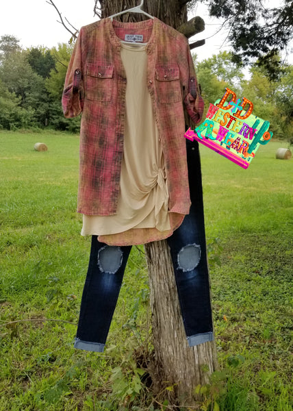 DOLLY PINK PLAID TUNIC