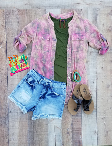 DOLLY PINK PLAID TUNIC